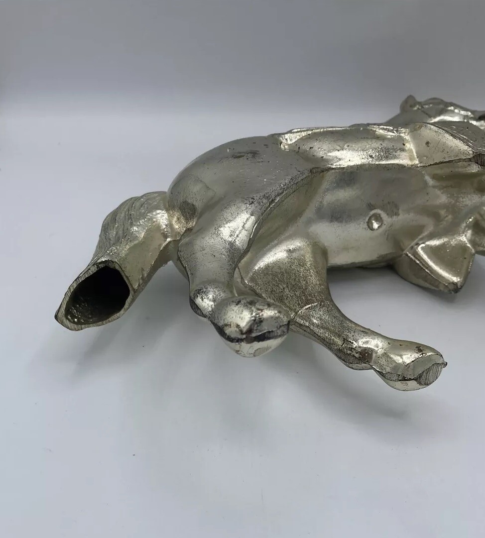 Silver Metal Horse- 11″ Length x 8.25″ Height
