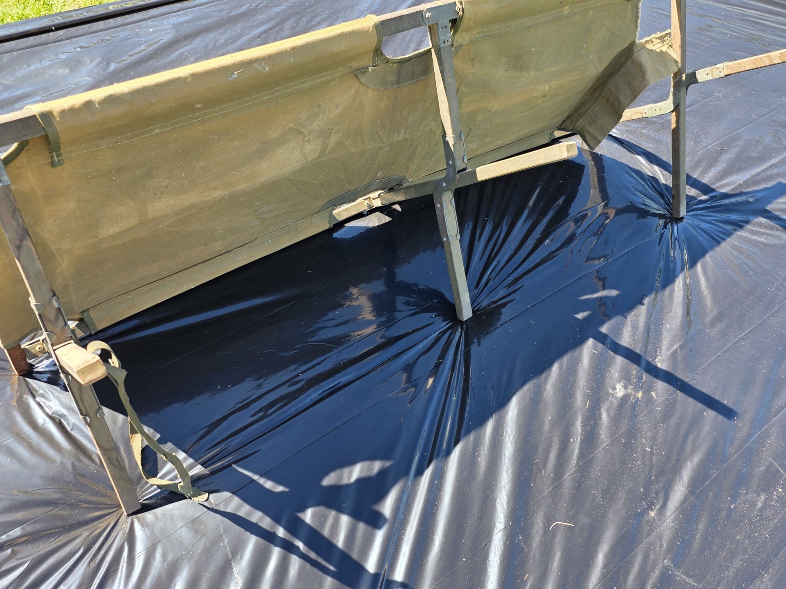 Vintage 1940s Era USFS US Forestry Service Foldable Sleeping Cot