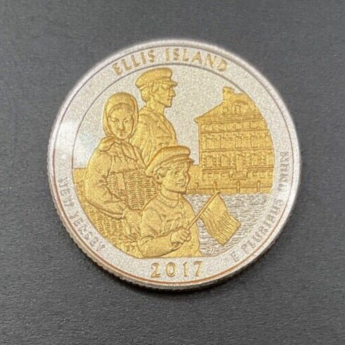 New Jersey Ellis Island National Monument 2017 Gold & Silver Quarter