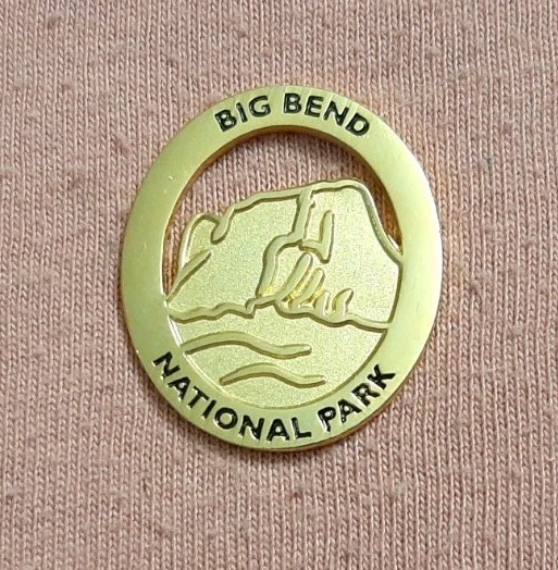 Big Bend National Park Gold Tone Souvenir Lapel Pin Texas May Your Mountains