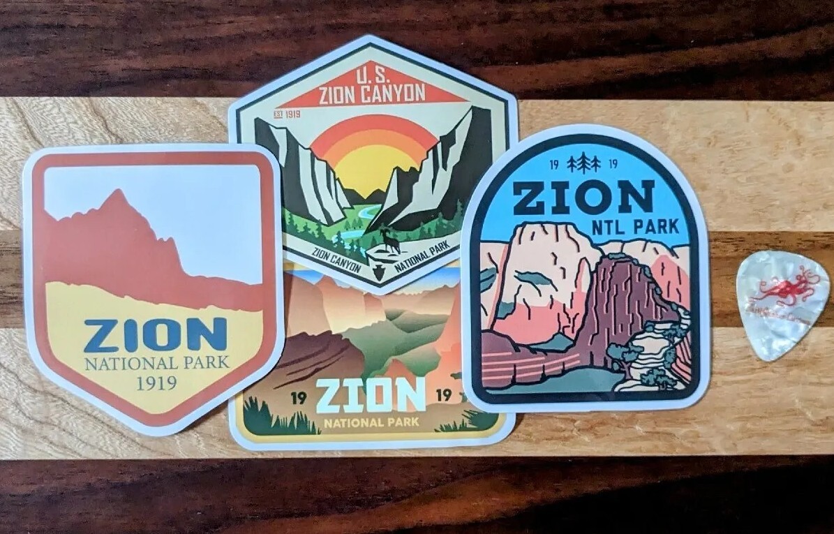 Large 4″ Zion Set Of 4Sticker Decal