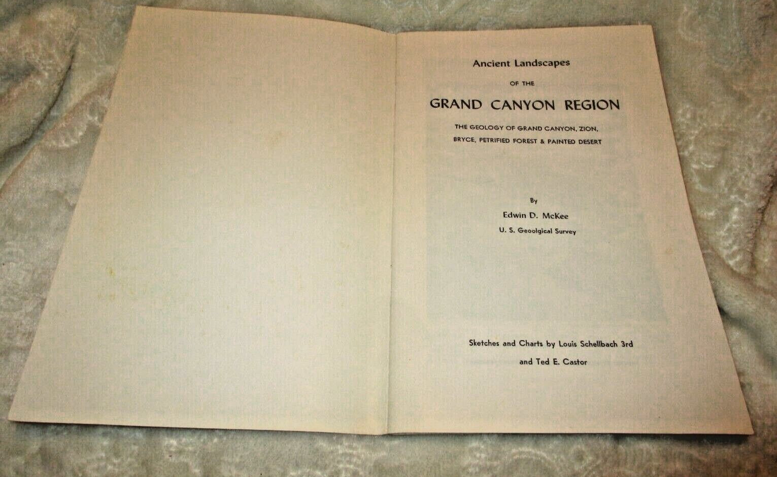 Ancient Landscapes of the Grand Canyon Region~Edwin D. McKee~Booklet~1965
