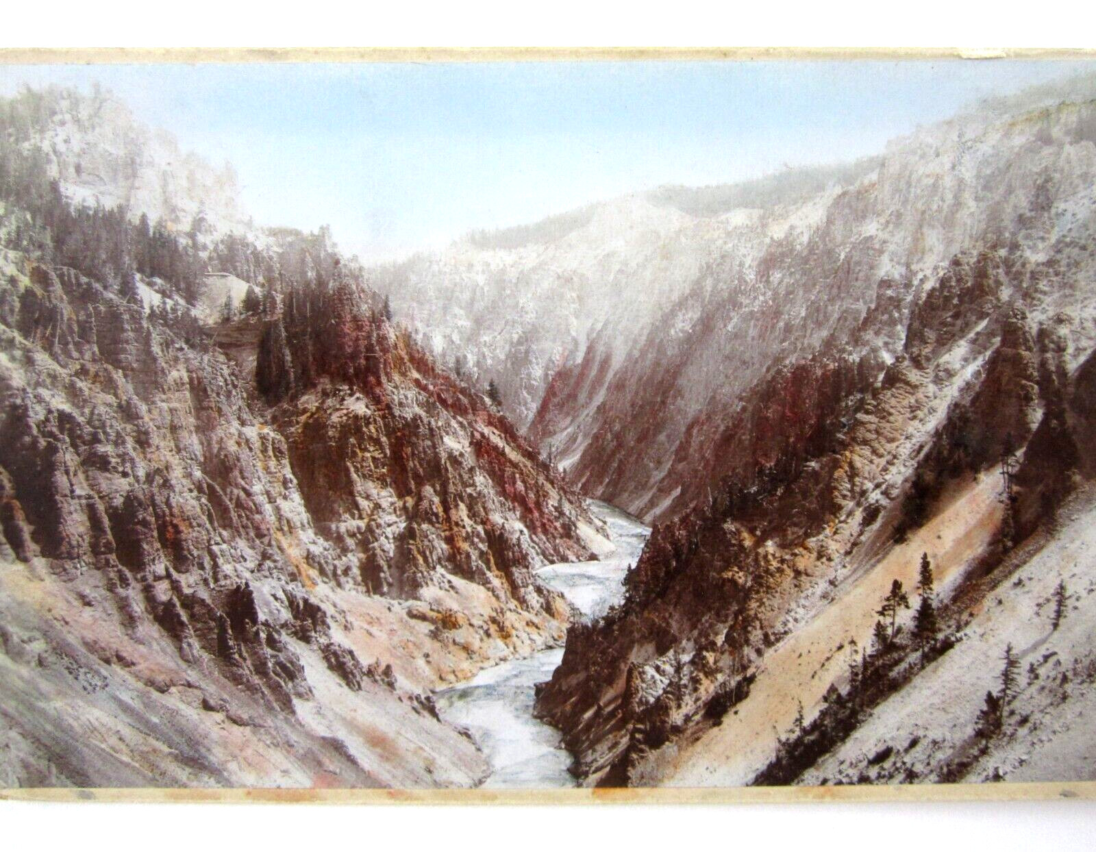 Yellowstone National Park Cabinet Photo Frank Jay Haynes Hand Colored 1880-1900s