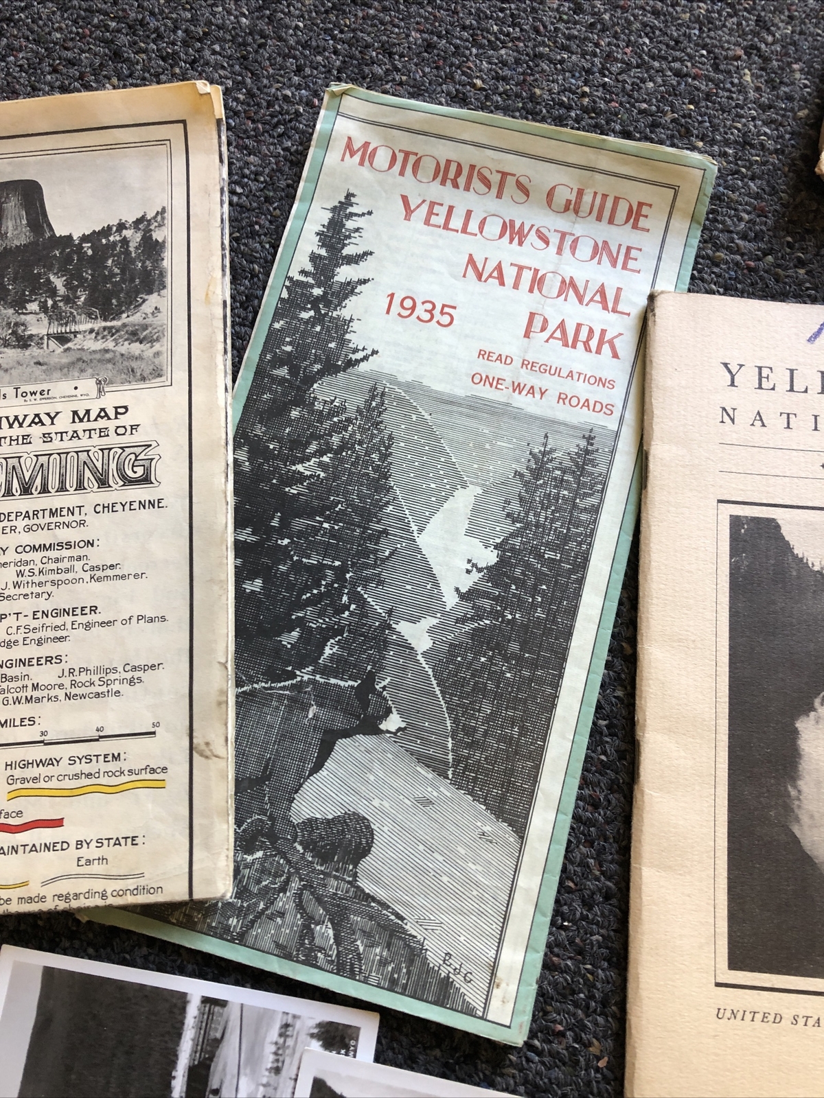 Vintage 1930’s National Parks Yellowstone Grand Teton Wind Cave Ephemera Lot 36