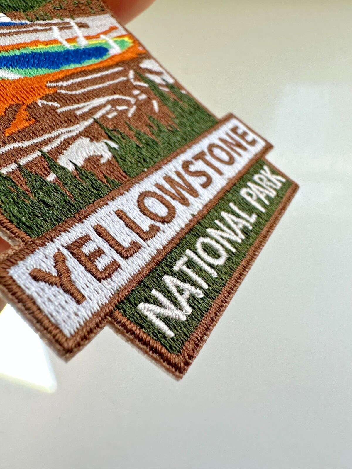 Yellowstone National Park Iron On Patch Geyser 2.5″x3″ Embroidered Colorful NEW