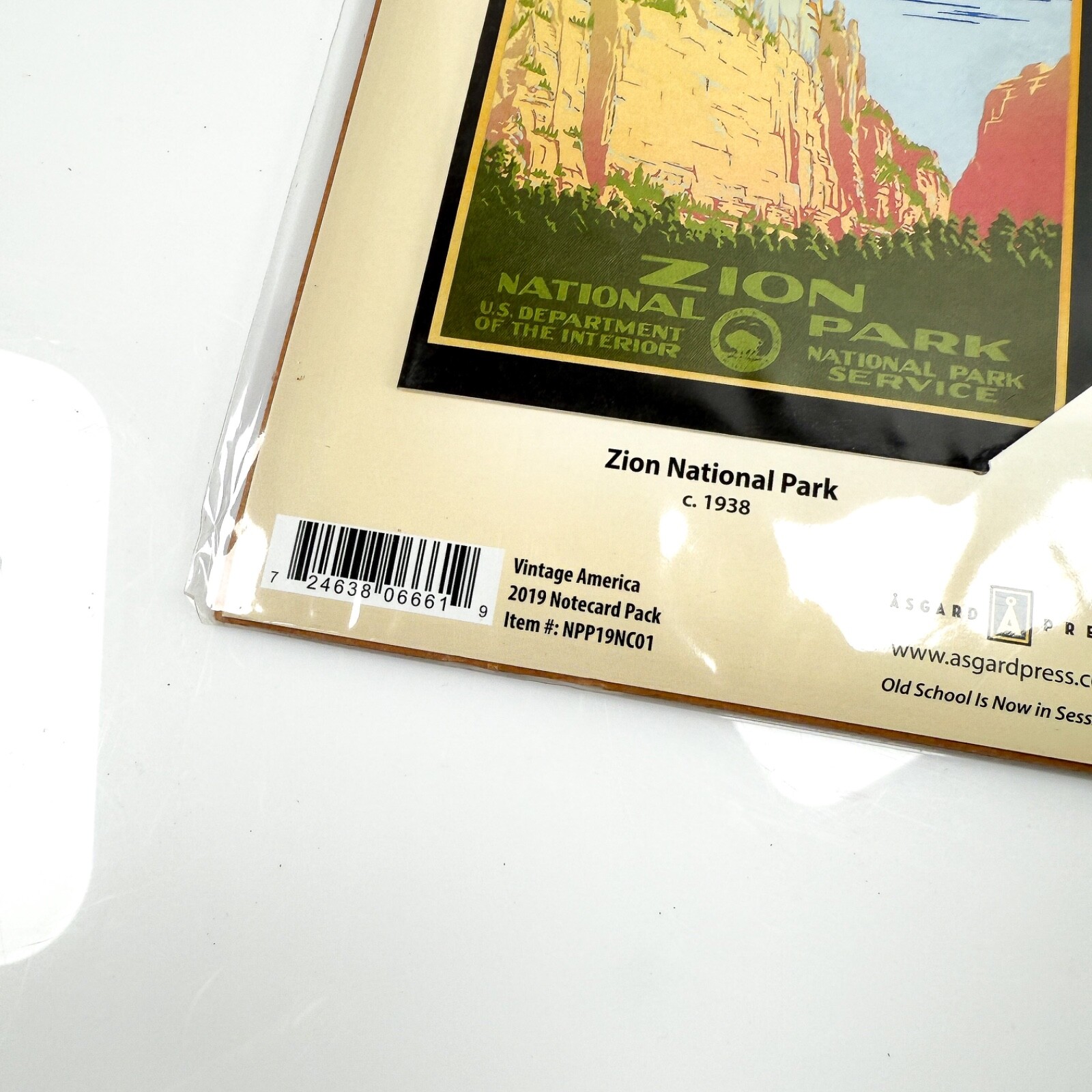 Vintage National Parks Notecards Zion Park Print Reprint Packs Asgard Press New
