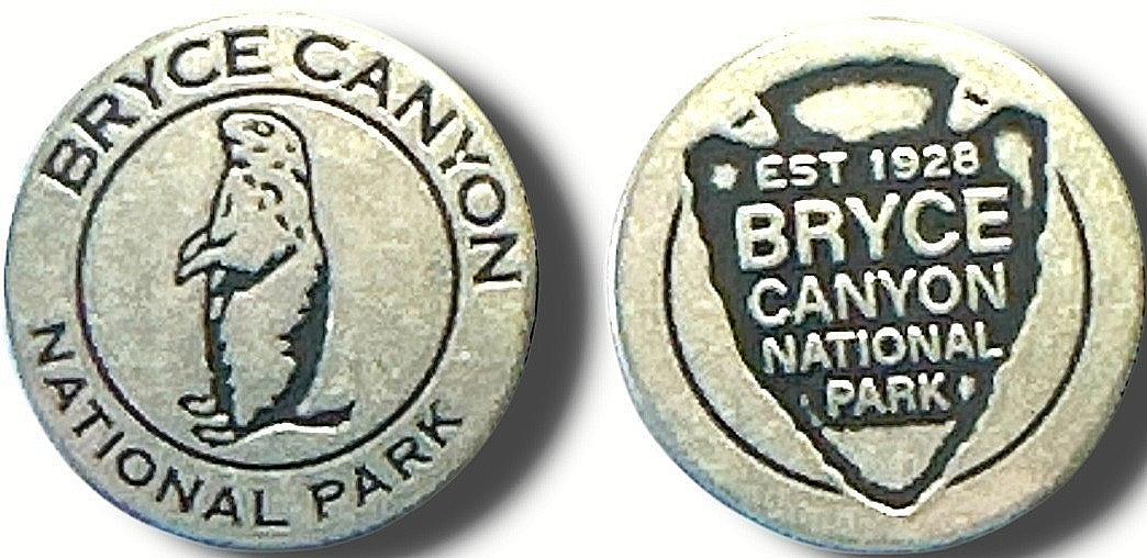BRYCE CANYON NATIONAL PARK – NEW UPDATED ARROWHEAD / PRAIRIE DOG TOKEN – UTAH