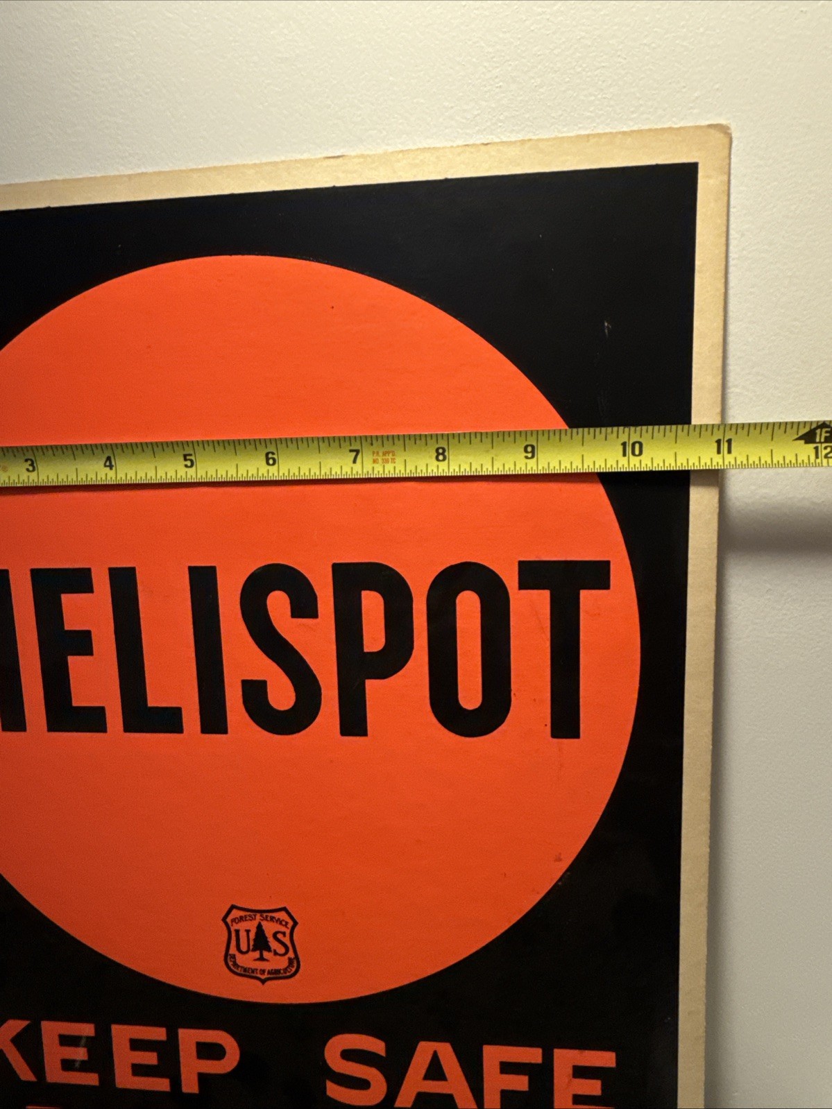 Rare Vintage Old Stock US Forestry Service HELISPOT Thick Cardboard 1975 P61-12