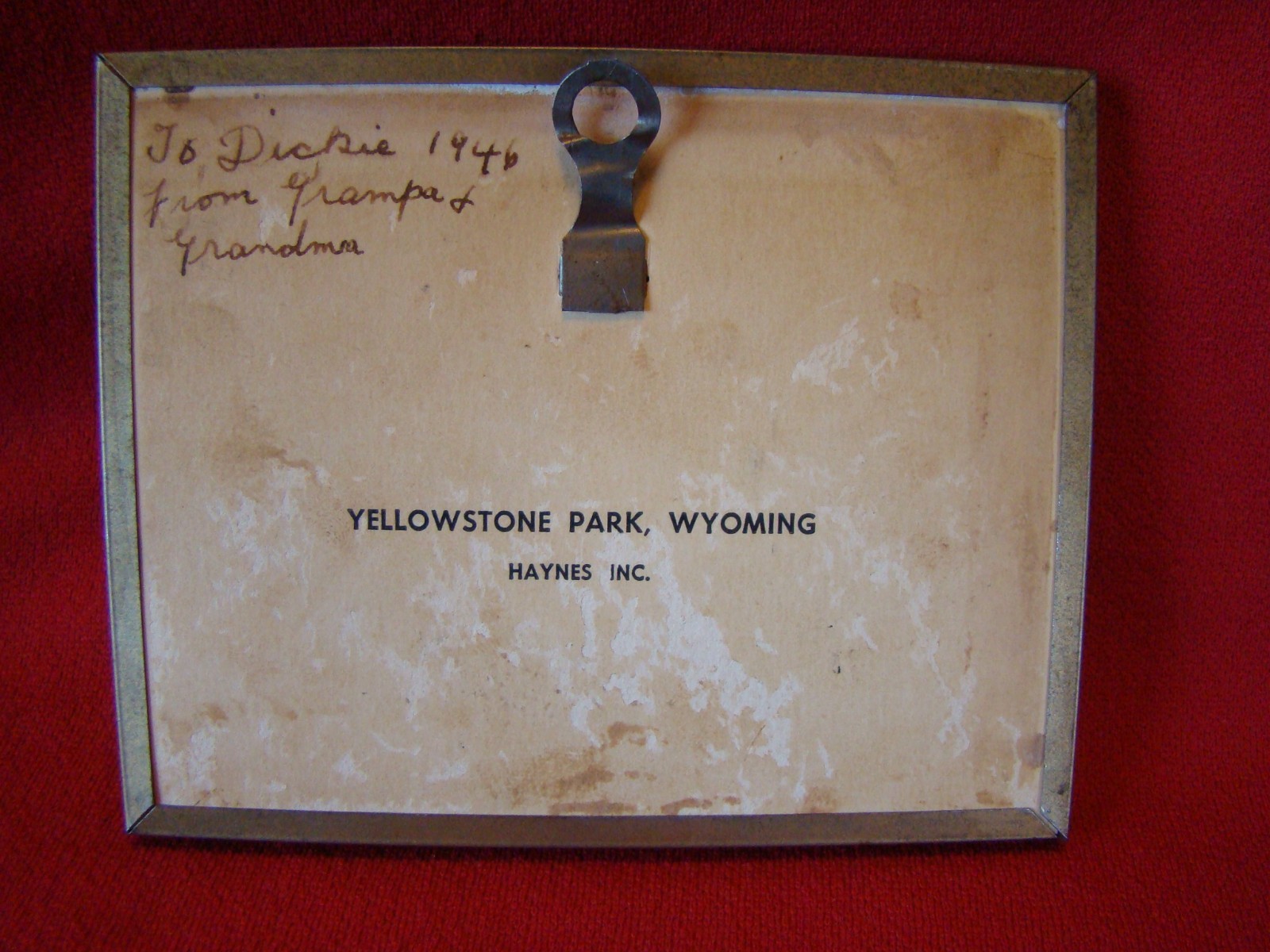 Vintage – 1940s – Yellowstone National Park – Cowboy Silhouette – Wyoming – L@@K