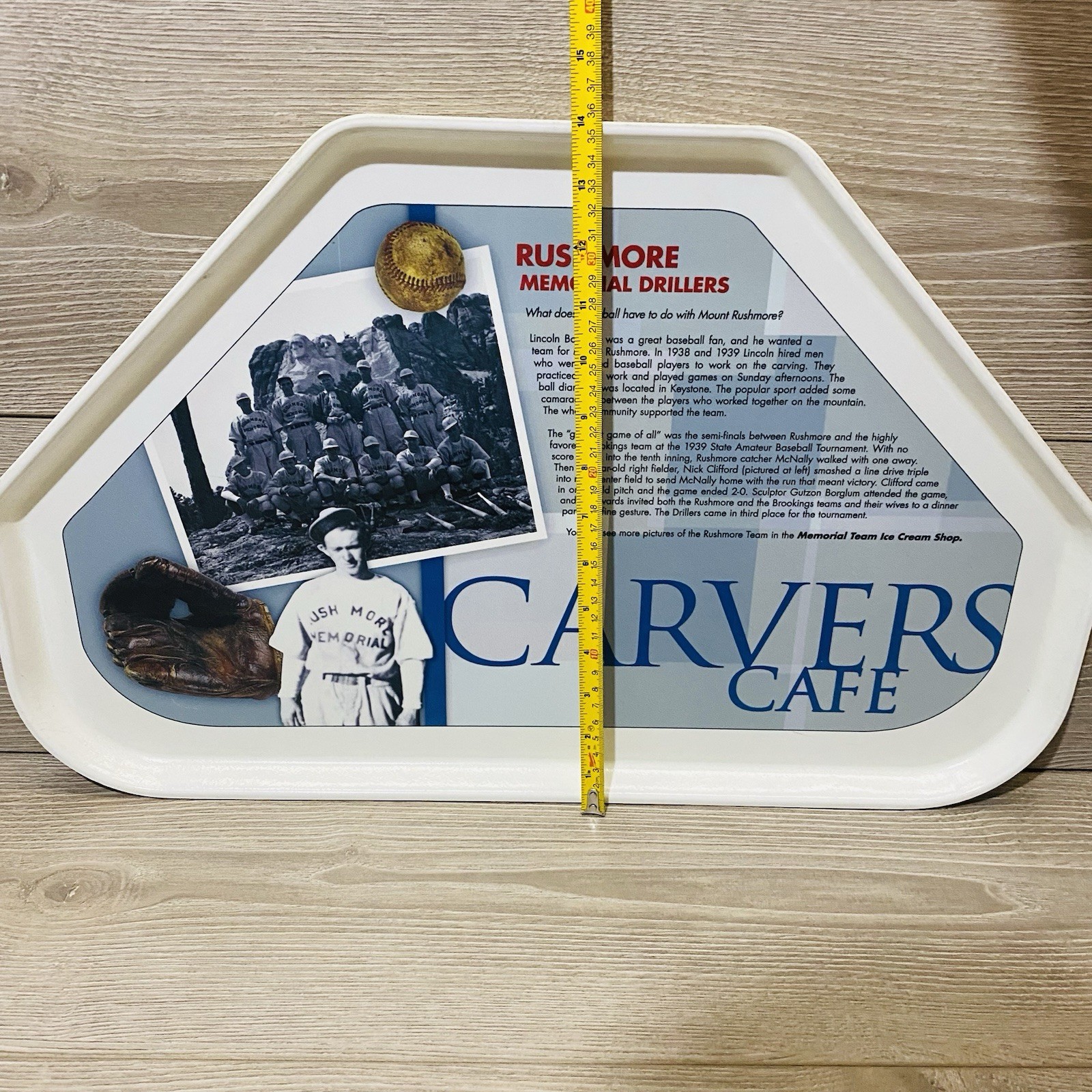 Mount Rushmore Carvers Cafe Baseball Team Cafeteria Tray Rare HTF RARE