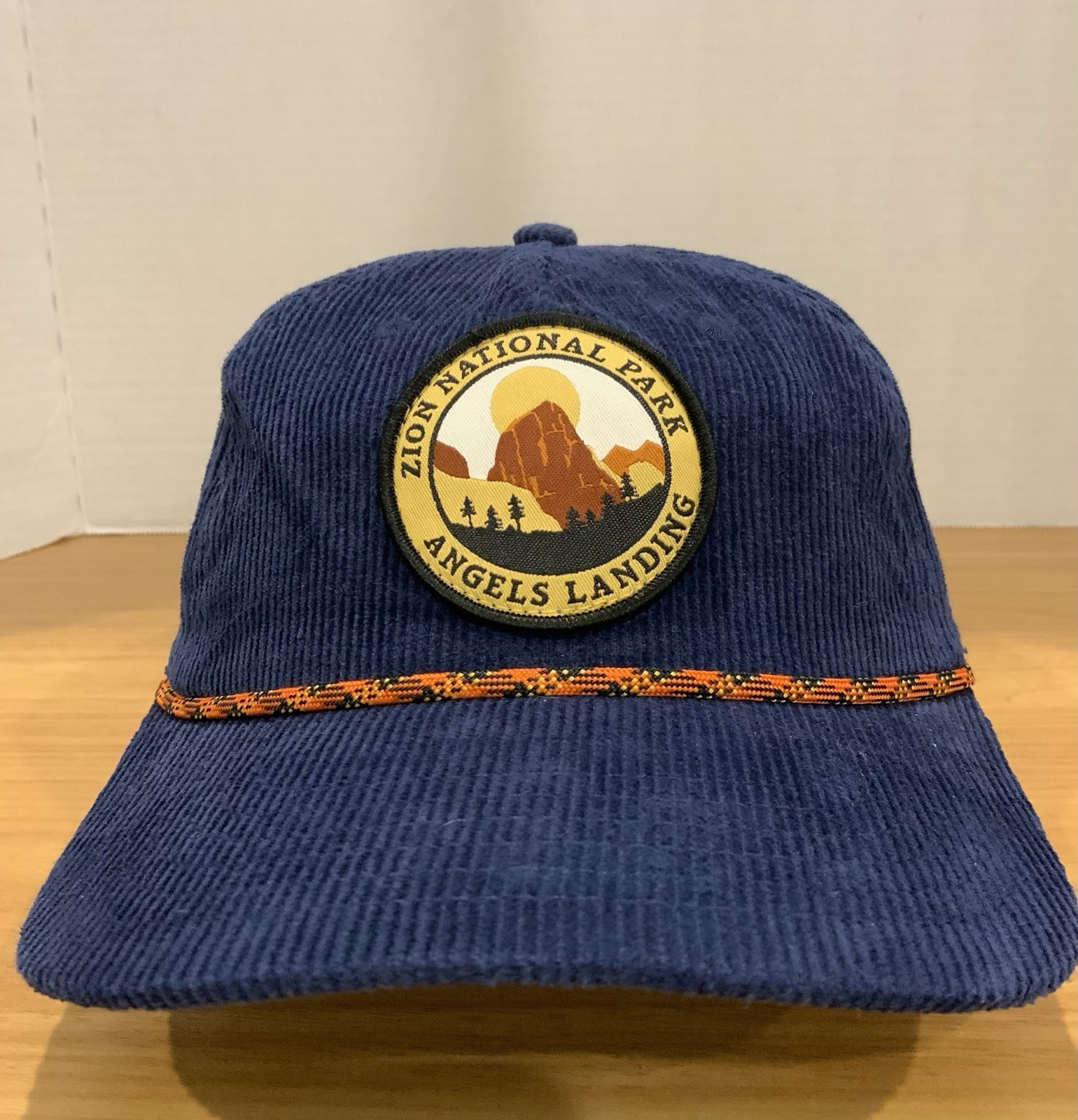 Mad Engine Zion National Park Men’s Snapback Rope Hat Navy Corduroy – Navy