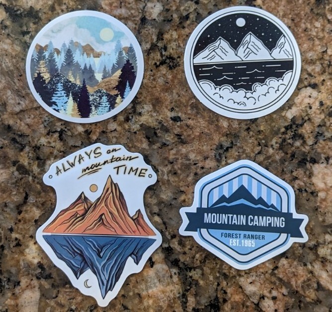 A set of Camping Outdoor Sticker Decals