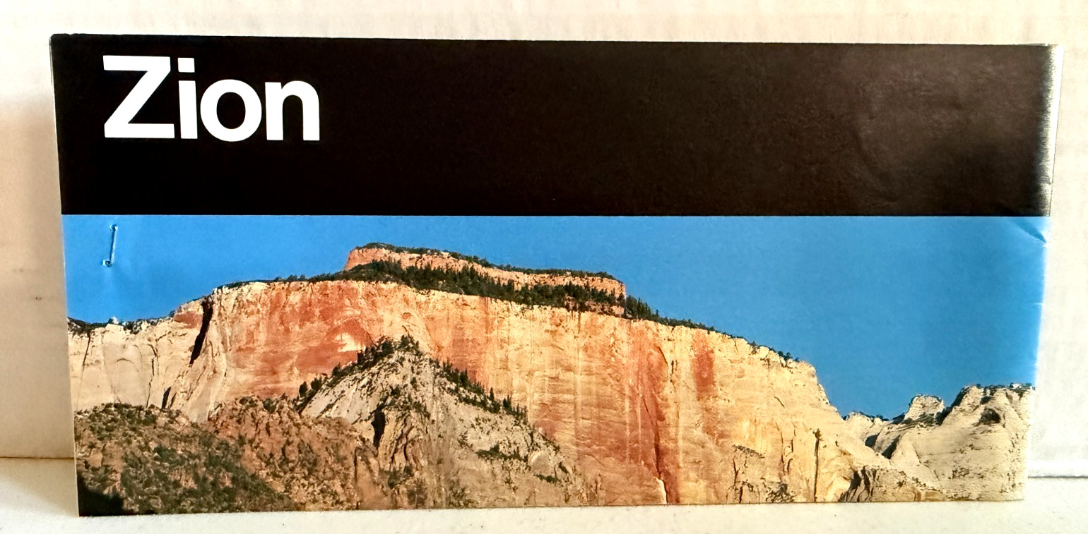 Vintage Zion National Park Official Map and Guide US Dept of Interior!