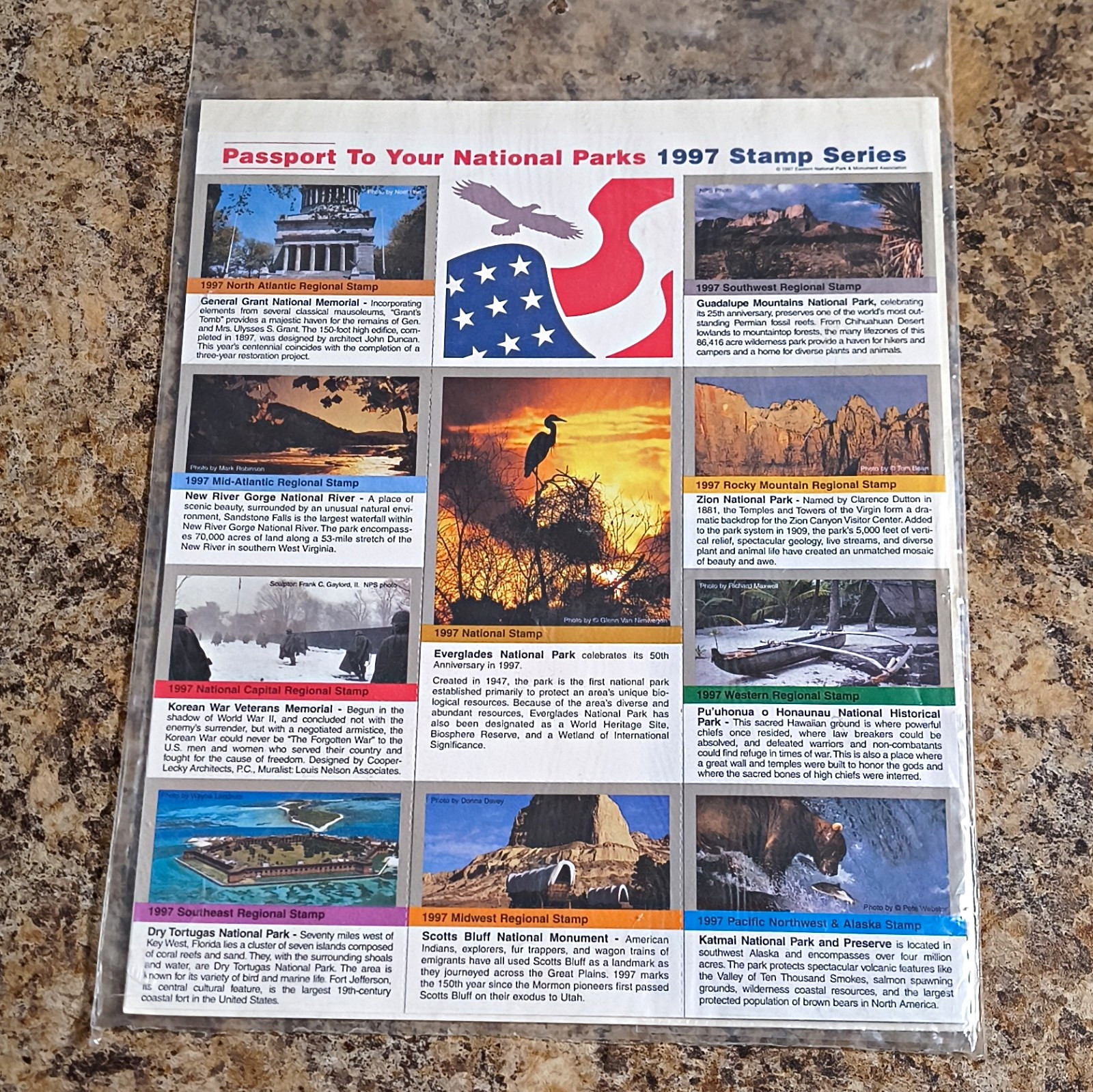 Passport To Your National Parks 1997 Stamp Series – National Parks Theme