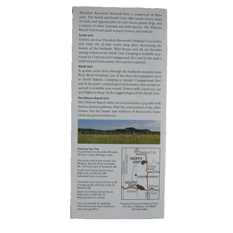 4 NPS Brochures Theodore Roosevelt National Park North Dakota