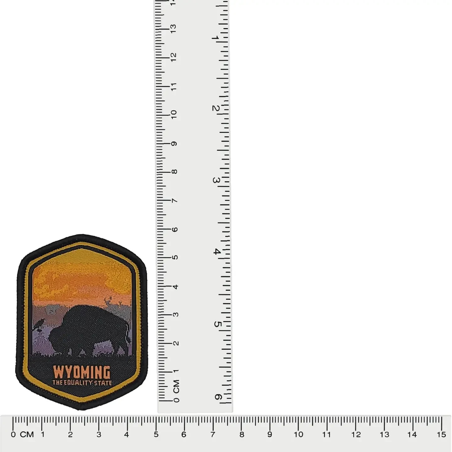 Wyoming The Equality State Patch 2″x2 1/2″ Embroidered Iron-On Hat National Park