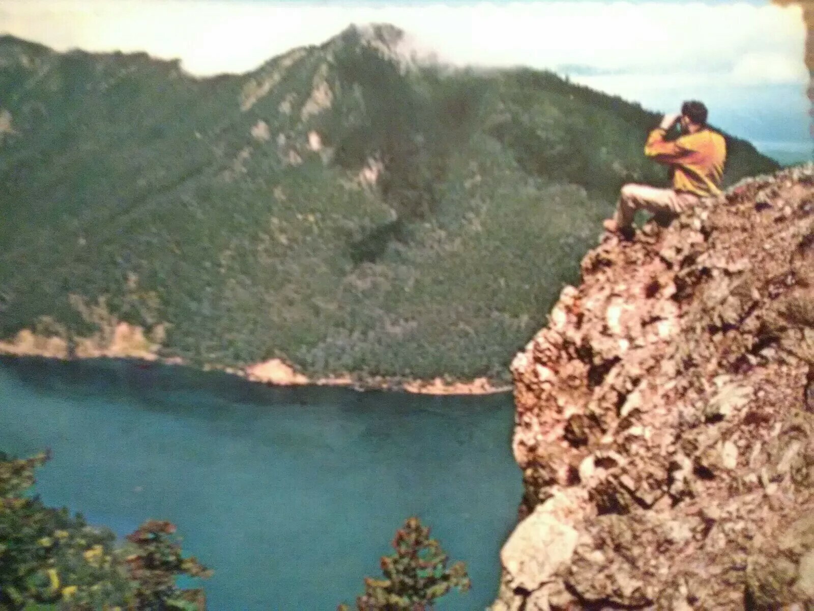 VINTAGE POST CARD AERIAL VIEW CRESCENT LAKE WASHINGTON