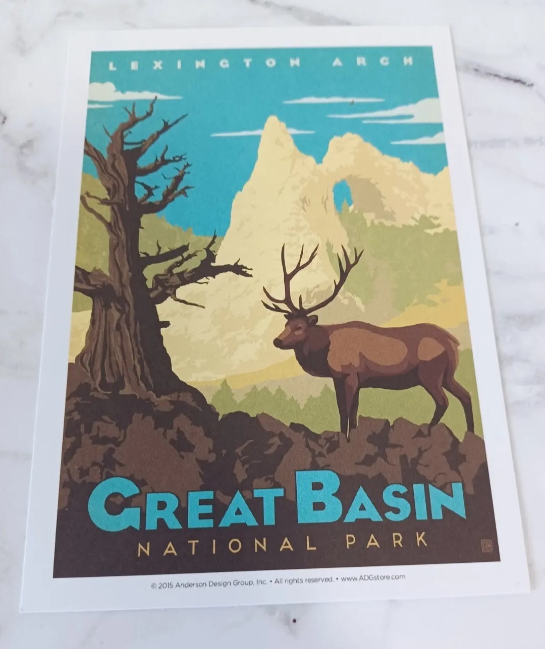 Great Basin National Parks 100th Anniversary Illustrated Print Post Card