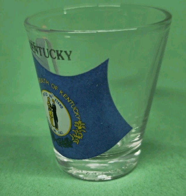 Vintage KENTUCKY STATE Souvenir Shot Glass Bluegrass State