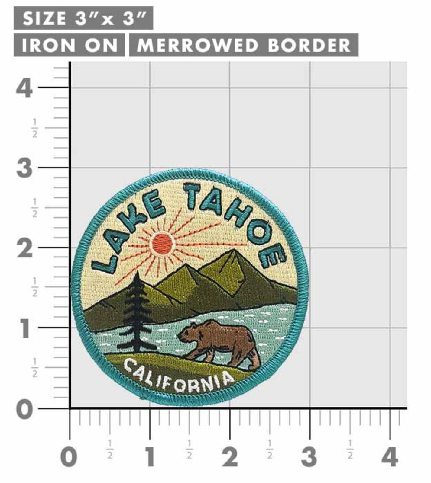 Lake Tahoe Patch Iron-On Applique Souvenir Gift