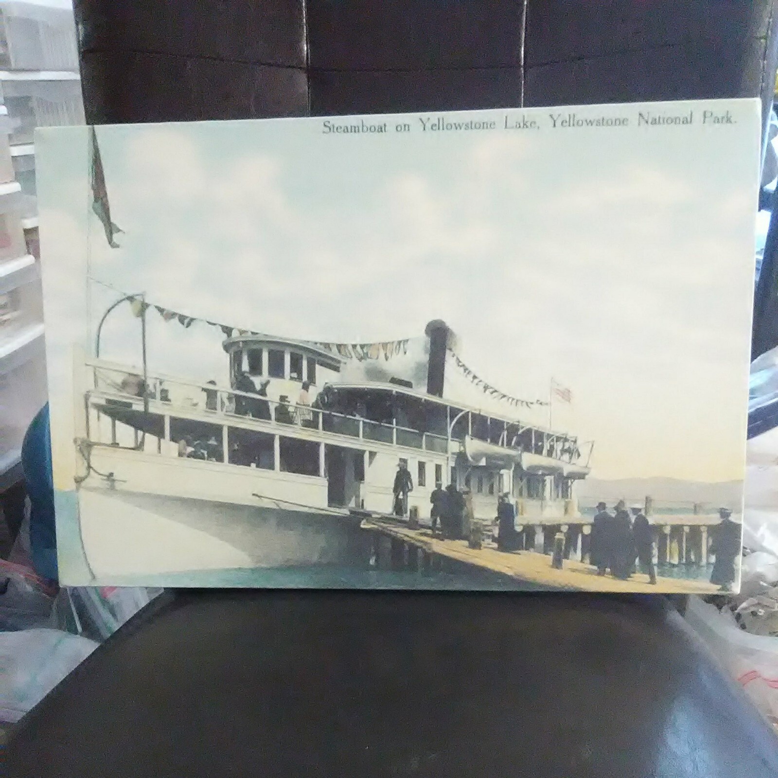 STEAMBOAT ON YELLOWSTONE LAKE, YELLOWSTONE NATIONAL PARK PICTURE ON CANVAS!