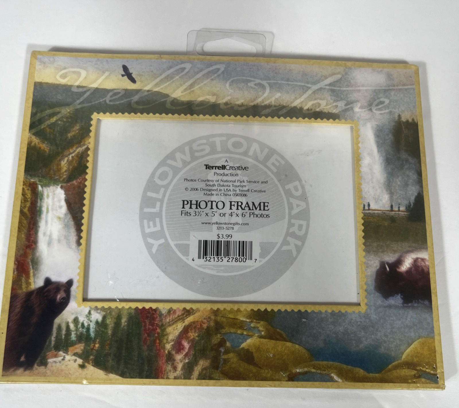 Yellowstone National Park Souvenir Photo Frame 3×5 Scenic Landscape New Sealed
