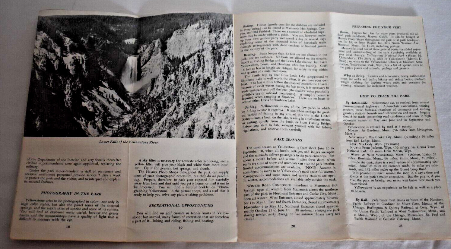 Lot of 2 YELLOWSTONE NATIONAL PARK REGION SOUVENIR MAP & GUIDE 1958 & 1962/63
