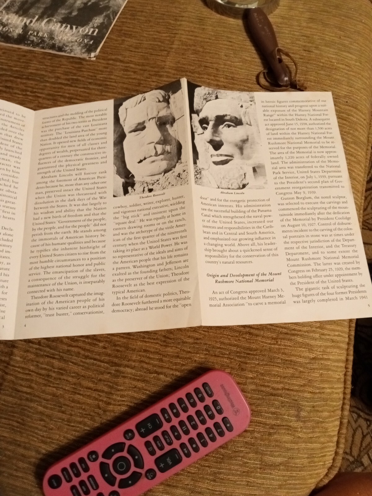 1951 Mount Rushmore National Memorial South Dakota Booklet/Guidebook
