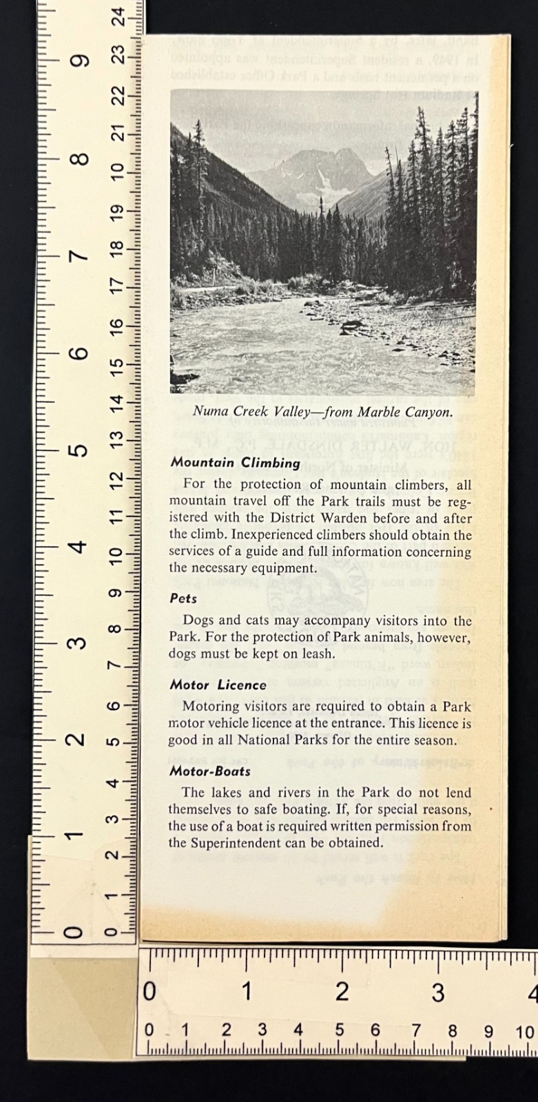 1962 Kootenay National Park British Columbia CAN Map Guide VTG Travel Brochure