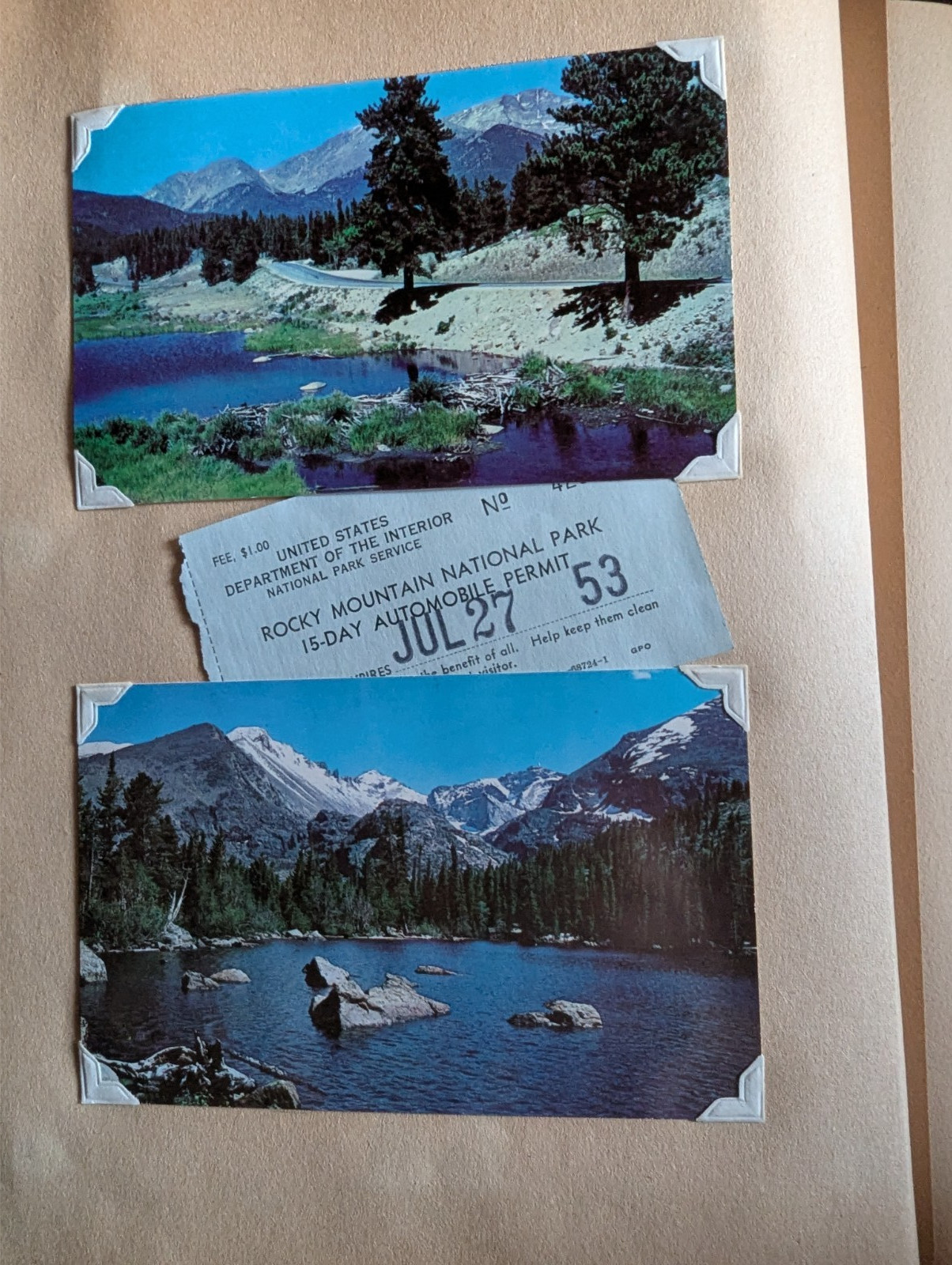 1953 Travel Log “Thru The West With The Bischoffs” Journal, Photos, Postcards