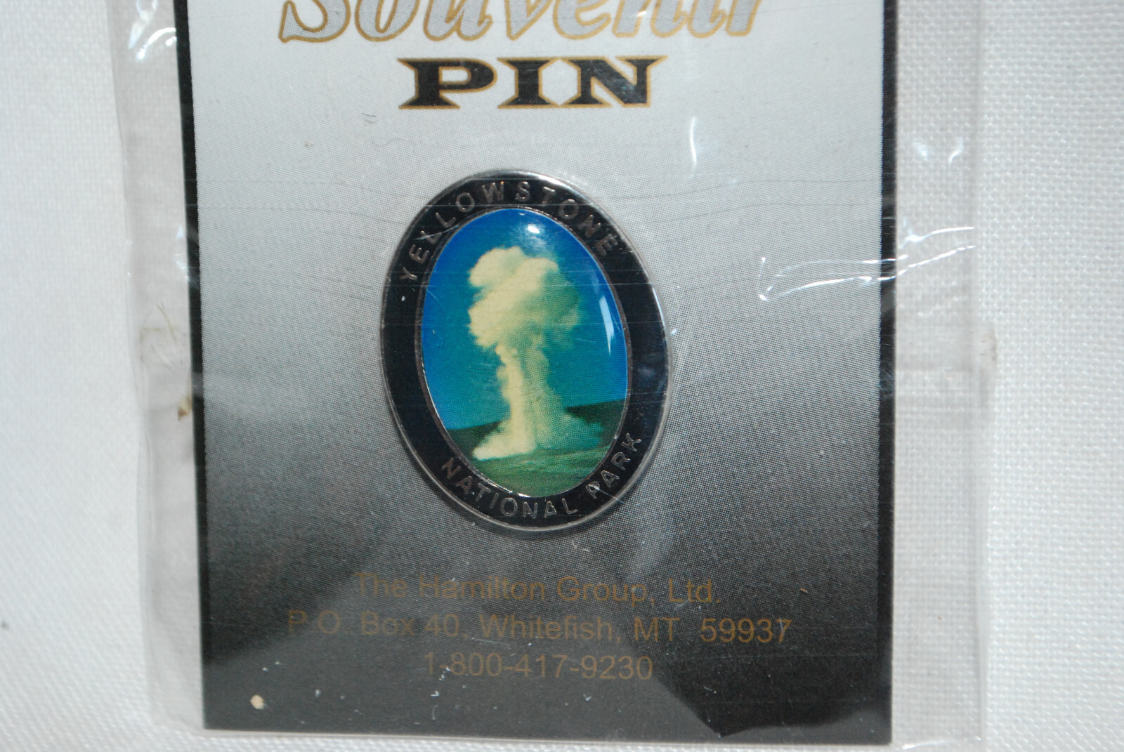 Vtg Yellowstone National Park Old Faithful Lapel Pin Souvenir Geyser