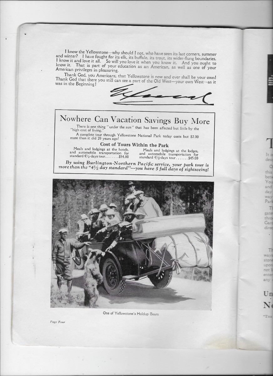 1928: N.Pacific Railway, MAGIC YELLOWSTONE, 1st.Ed.,64p., 70+ Photos & Maps.