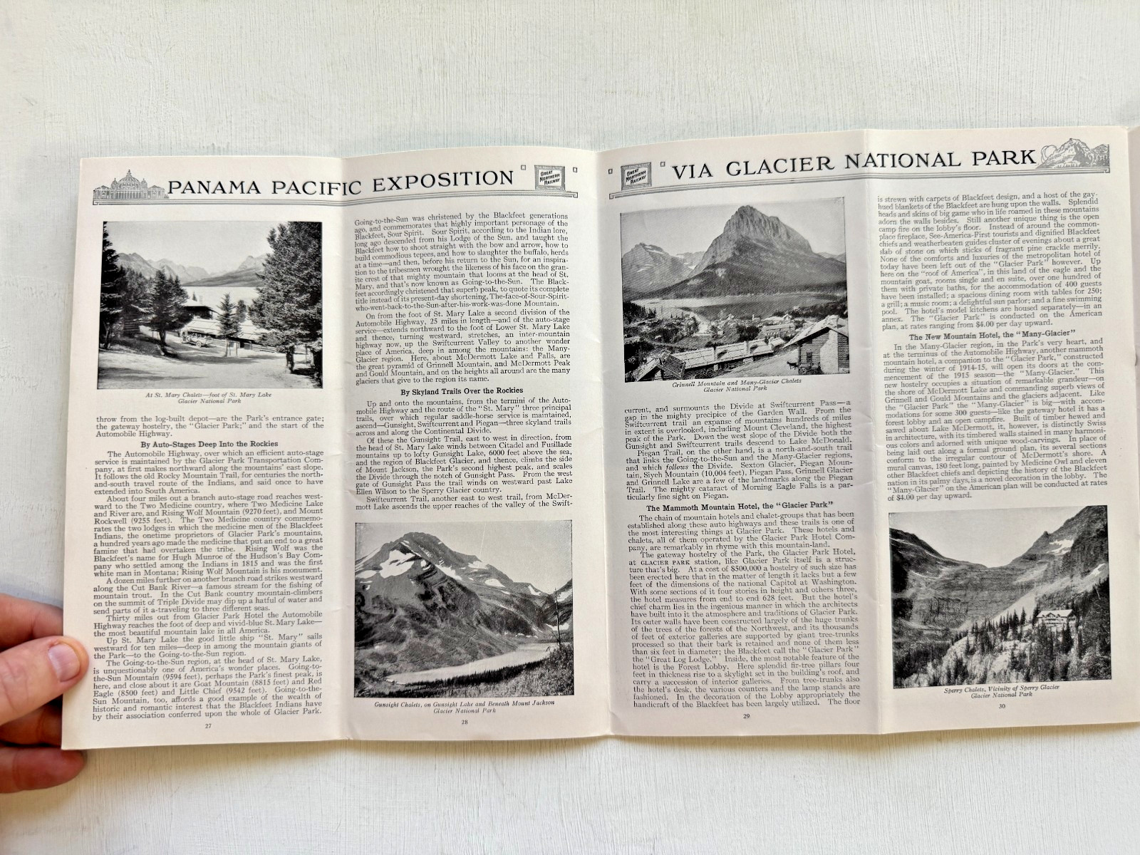 Amazing 1915 Travel Brochure Glacier National Park – Panama Pacific Expo Issue