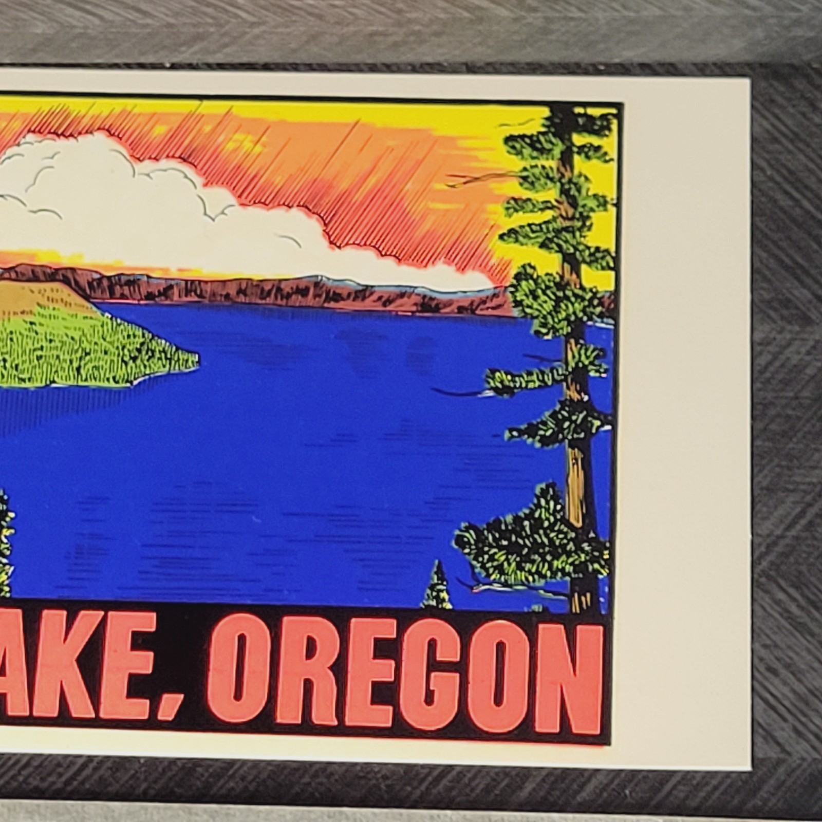 Crater Lake Oregon Lindgren Turner Window Travel Decal National Park RARE