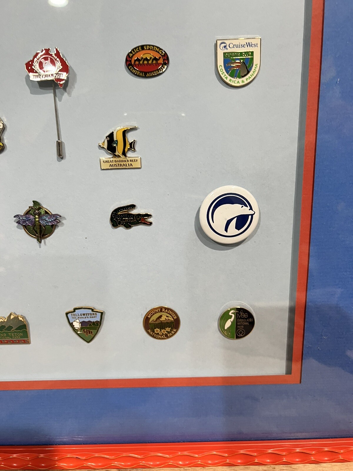 Framed National Parks, State And Other Miscellaneous Pins – Collectibles READ