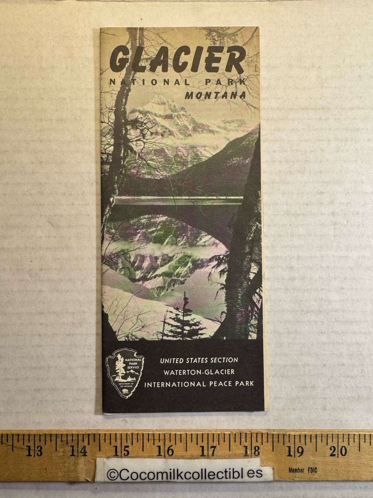 Vintage 1956 Glacier National Park Montana Information Brochure