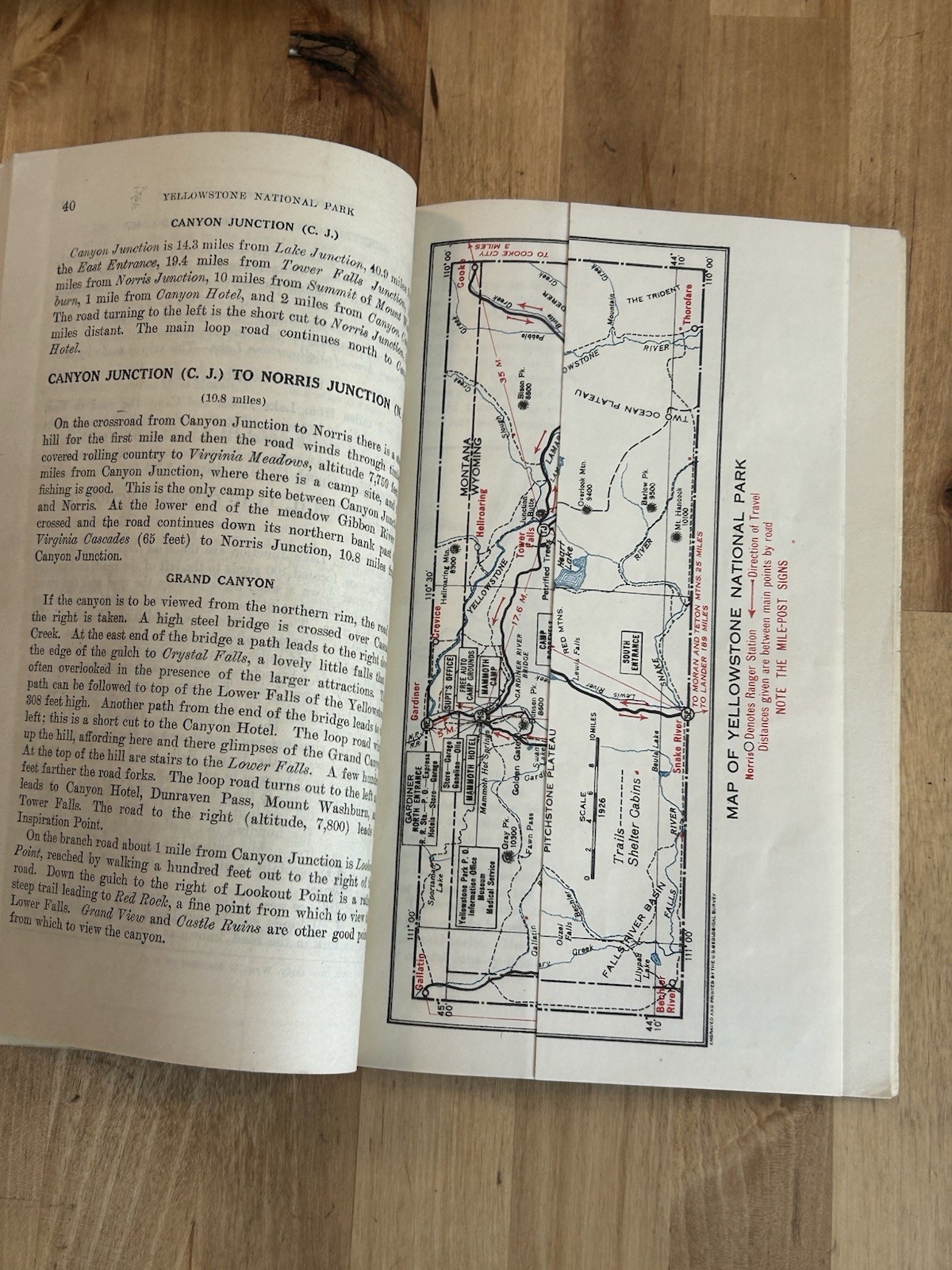 VTG 1926 Yellowstone National Park Wyoming Rules and Regulations Book Gov Print