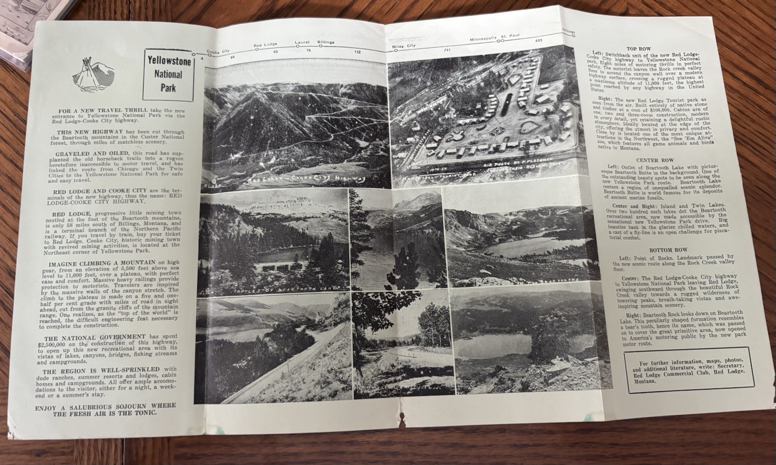 1930 Yellowstone National Park Brochure