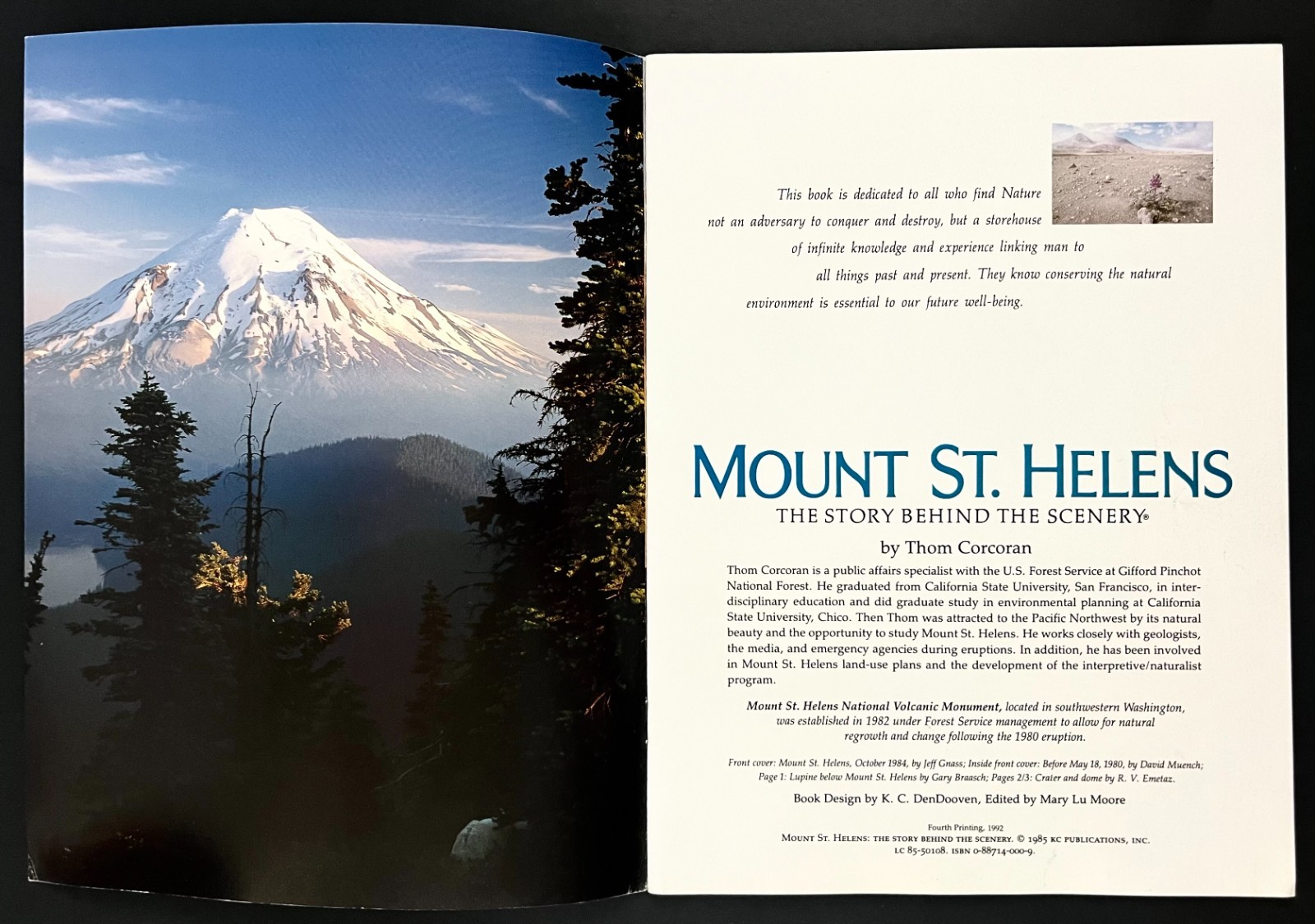 1992 Mount St Helens Volcano Park Nature Animals Tourist Photo VTG Travel Book