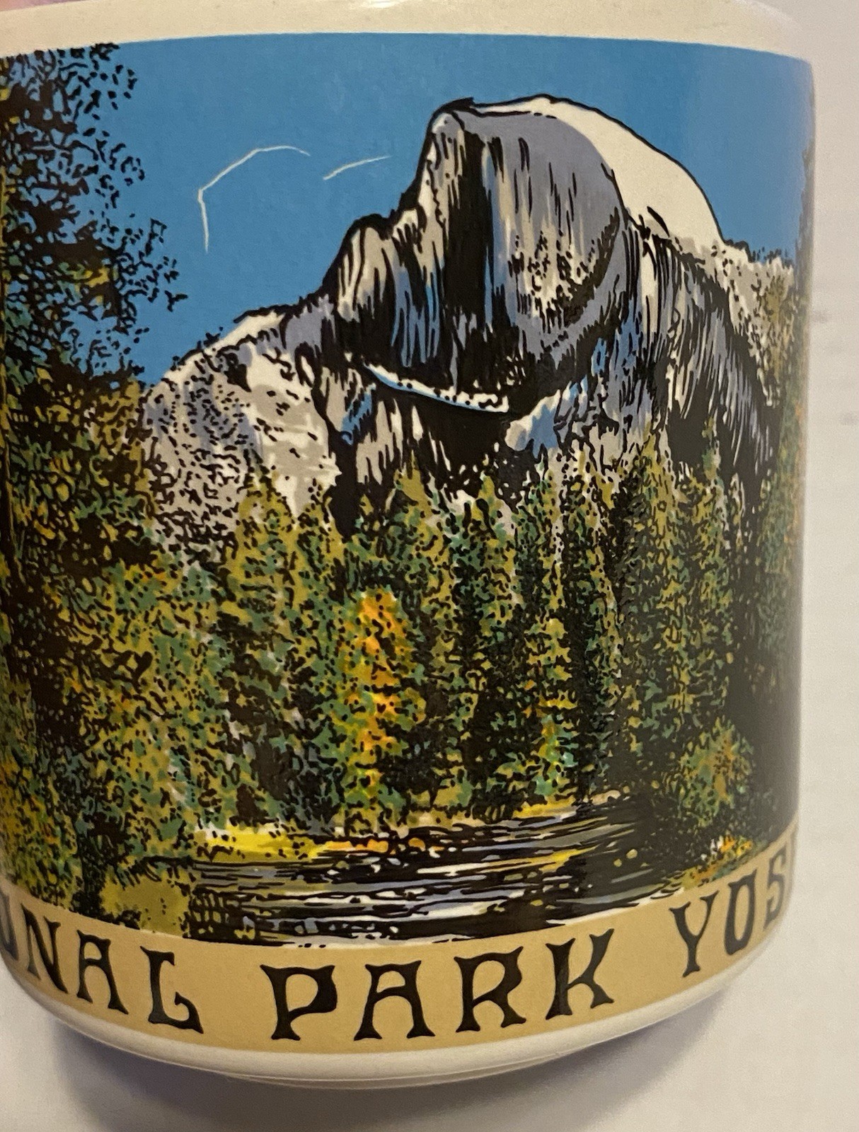 VTG Yosemite National Park California Waterfall Coffee Tea Cup Ceramic Mug 8oz