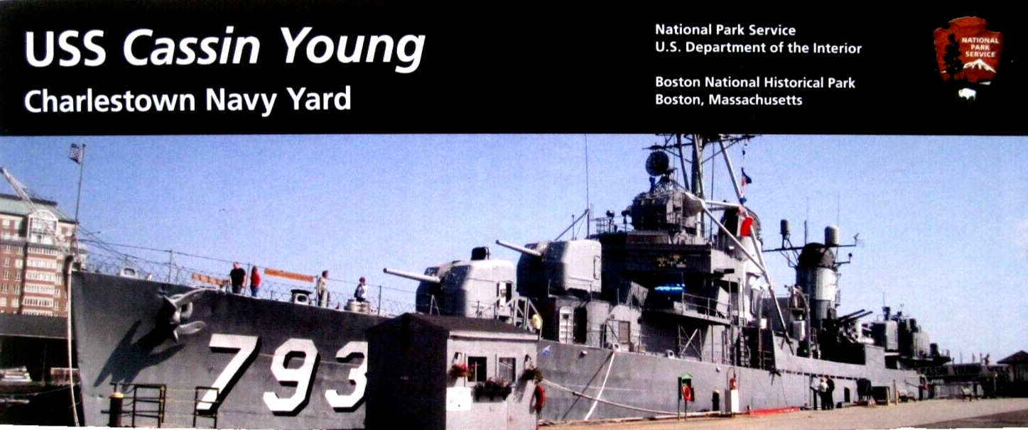 Charlestown Navy Yard USS Cassin Young National Park Service Unigrid Brochure