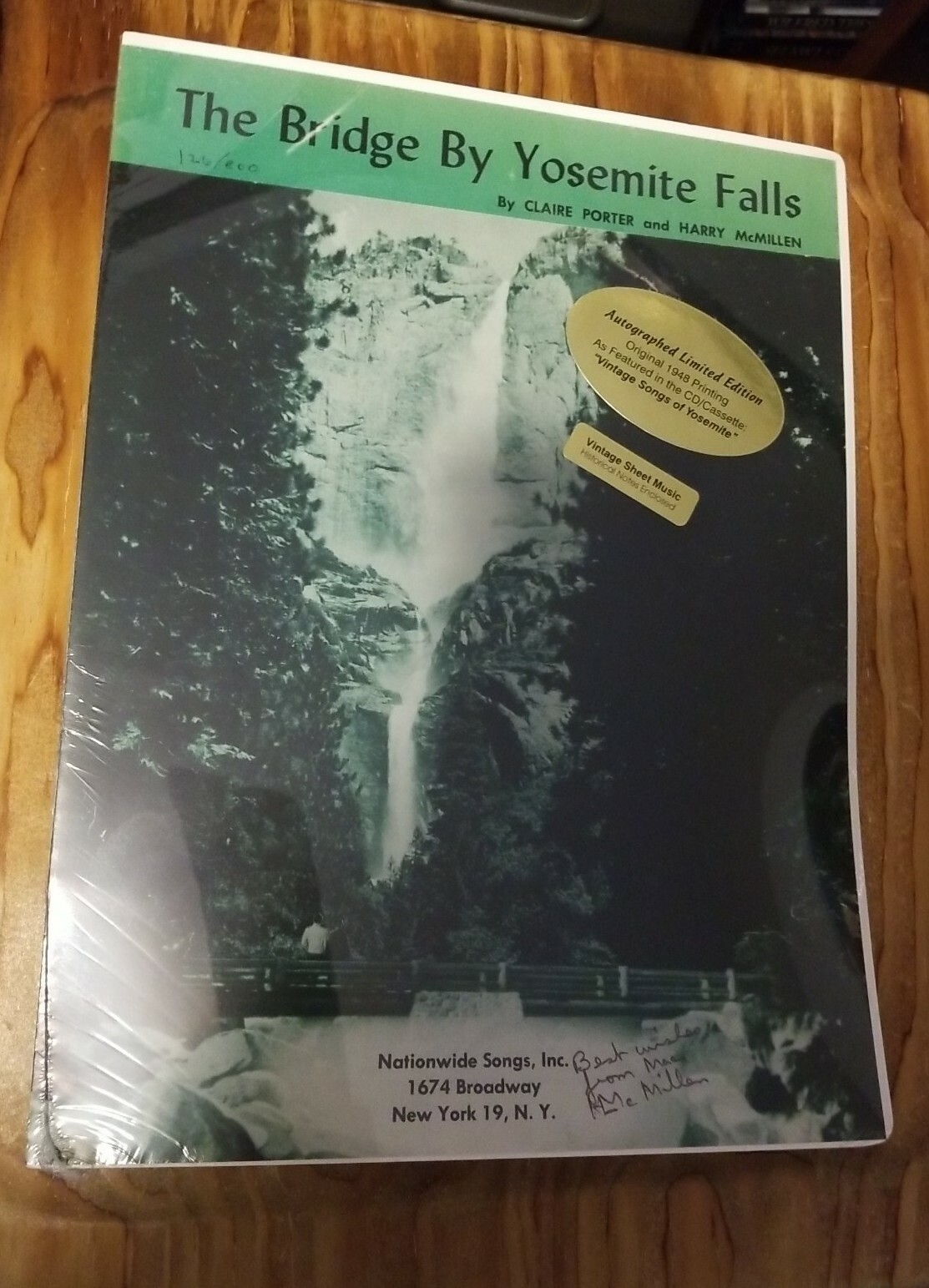 The Bridge By Yosemite Falls Autographed SHEET MUSIC and Tom Bopp CD