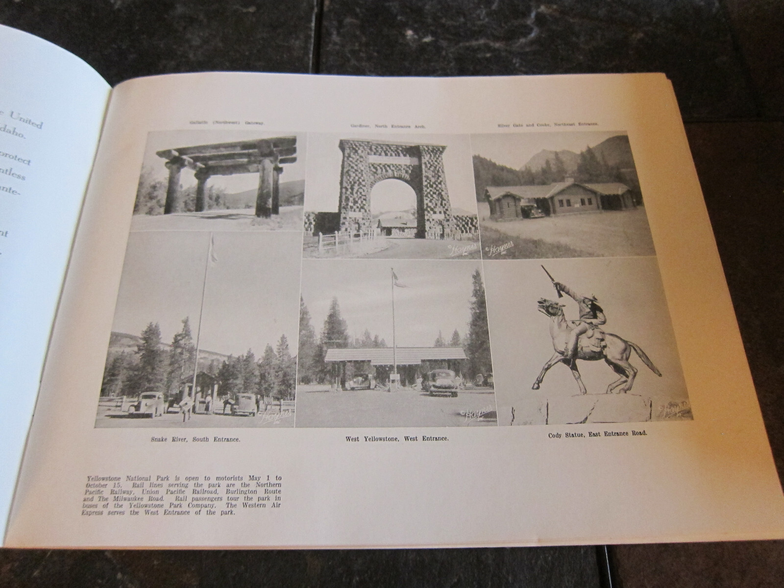 1940 Haynes Souvenir Album Of Yellowstone National Park Photo Booklet