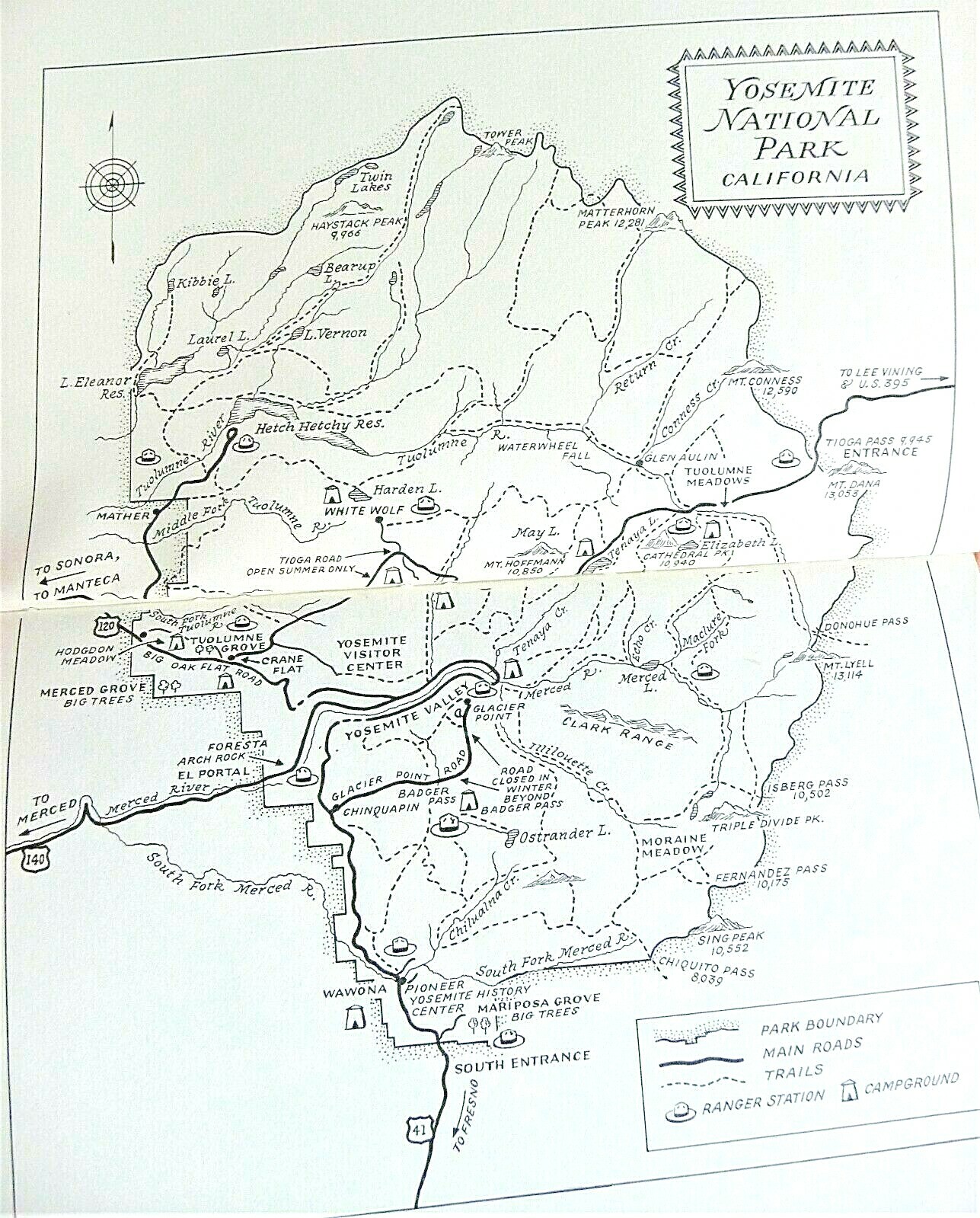 Illustrated California Yosemite National Park Muir Story Geology Glacier Trails