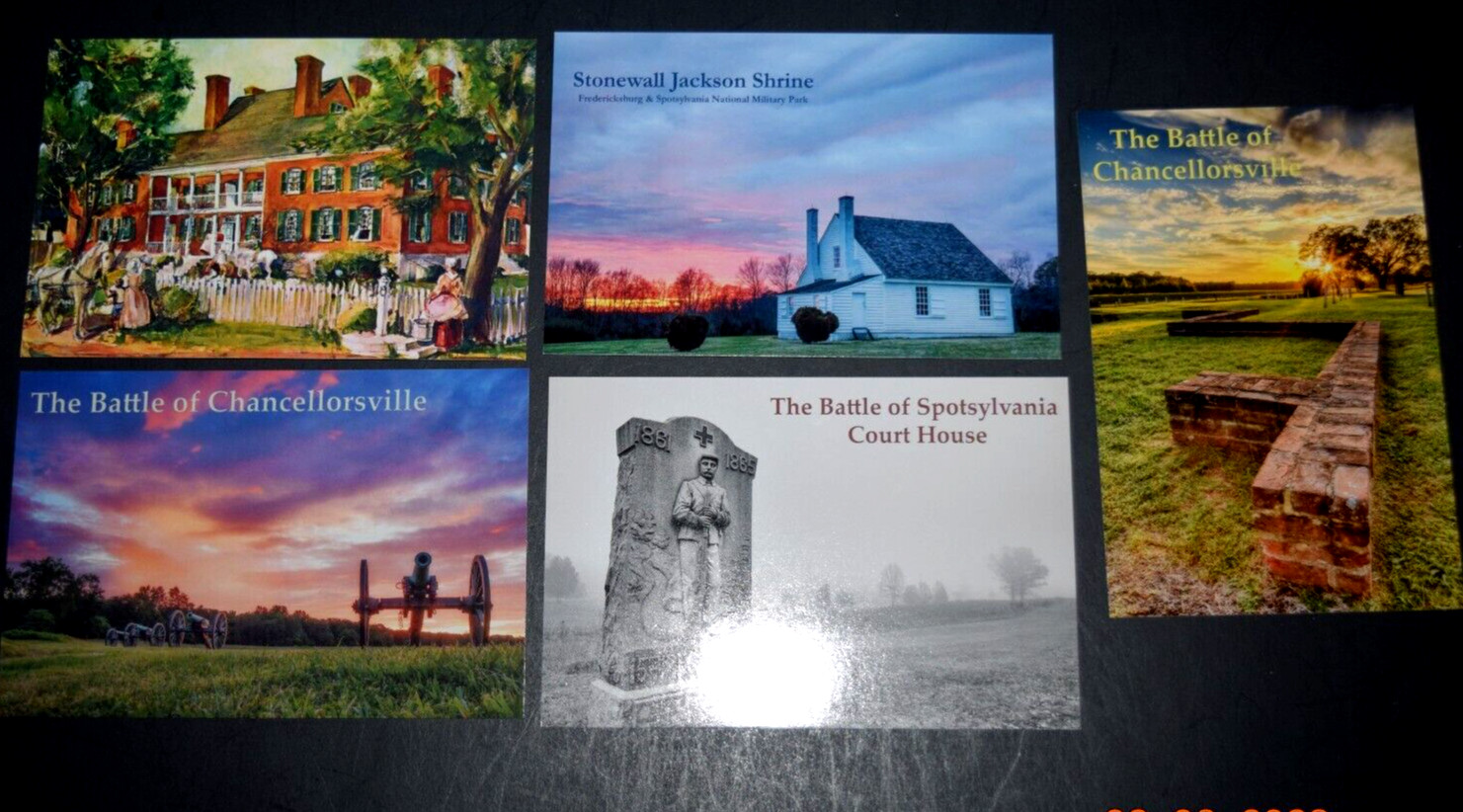 Set Of Five (5) “BATTLE OF CHACELLOSVILLE,” Color Post Cards (4″ x 6″), New 36