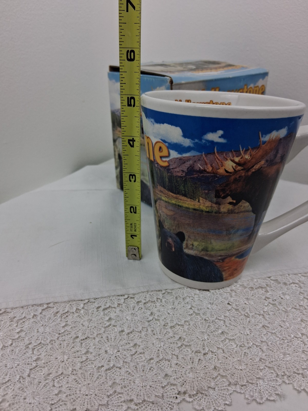 2010 Yellowstone National Park 16 Oz Souvenir Mug Cup In Box Bison Bear Moose