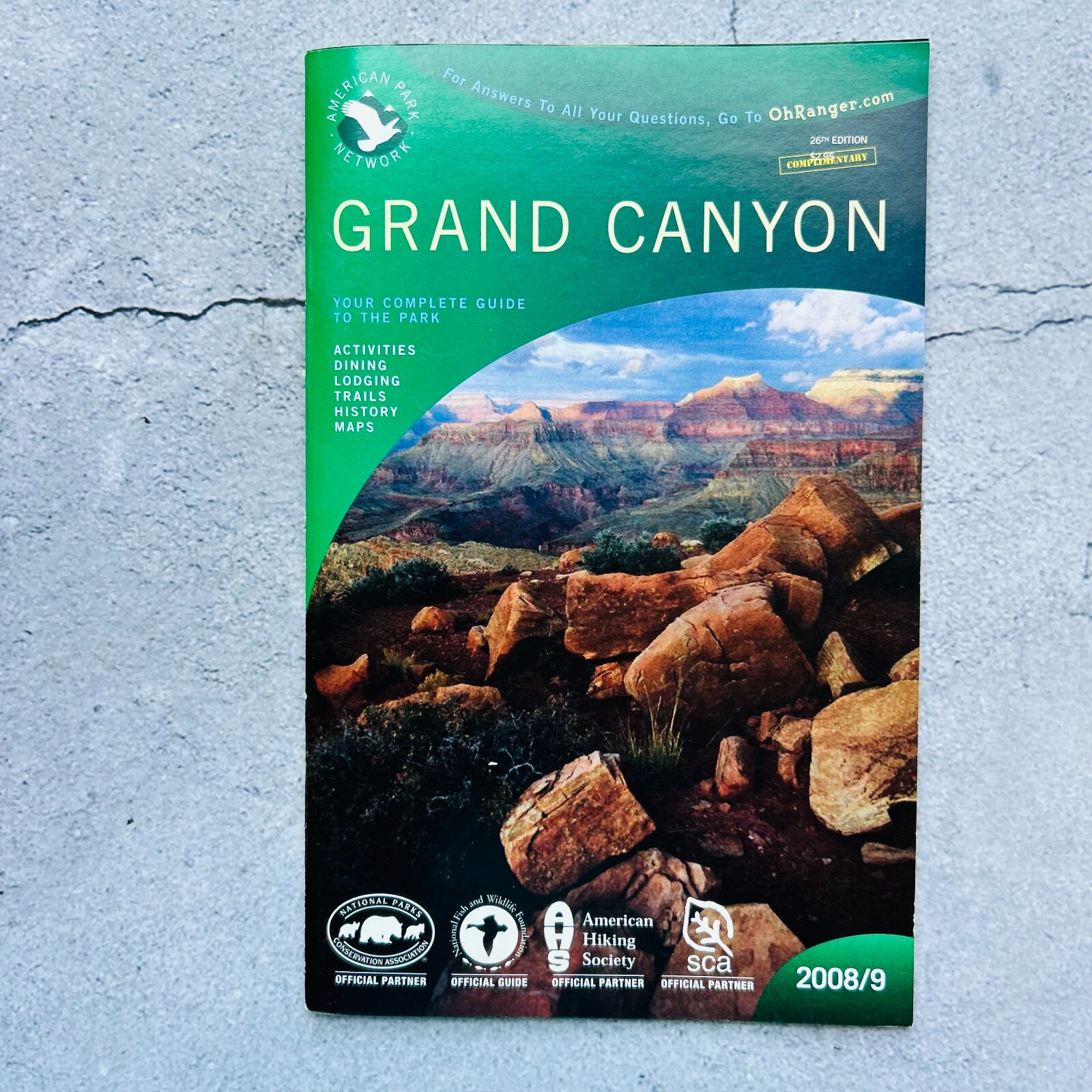 American Park Network Grand Canyon Visitor Guide 26th Edition 2008 2009