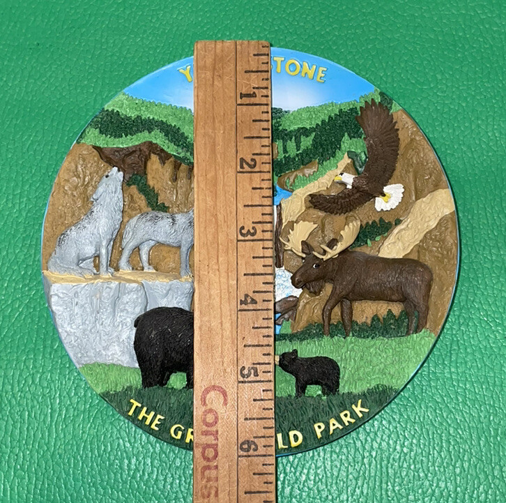 Yellowstone National The Grand Old Park 3D Plate Plaque Souvenir Collectible 6”