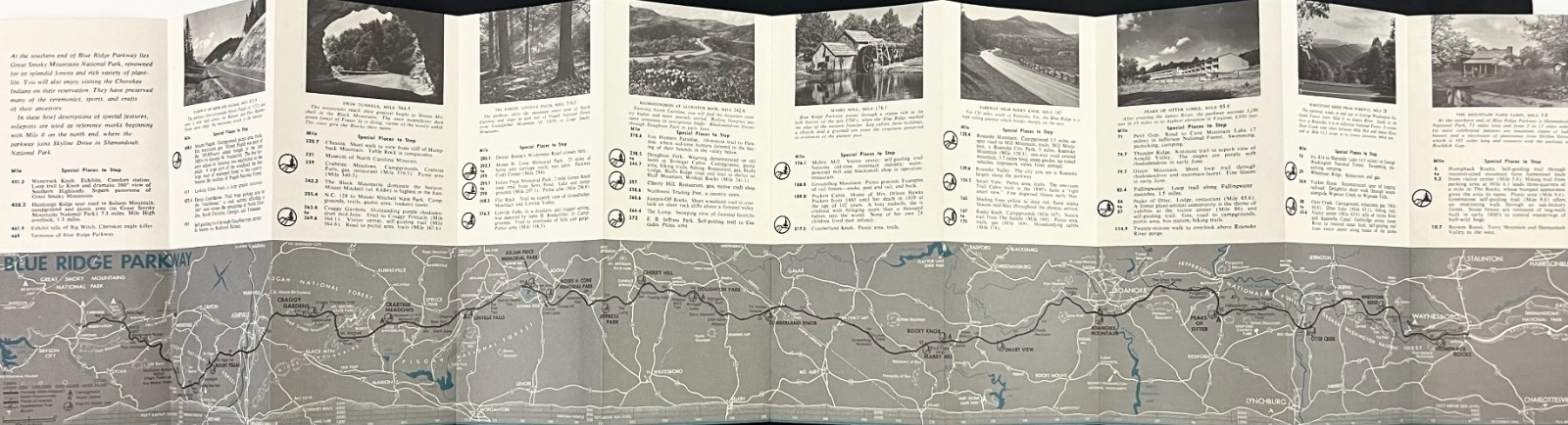 1963 Blue Ridge Parkway National Park Service Guide NPS Vintage Travel Brochure