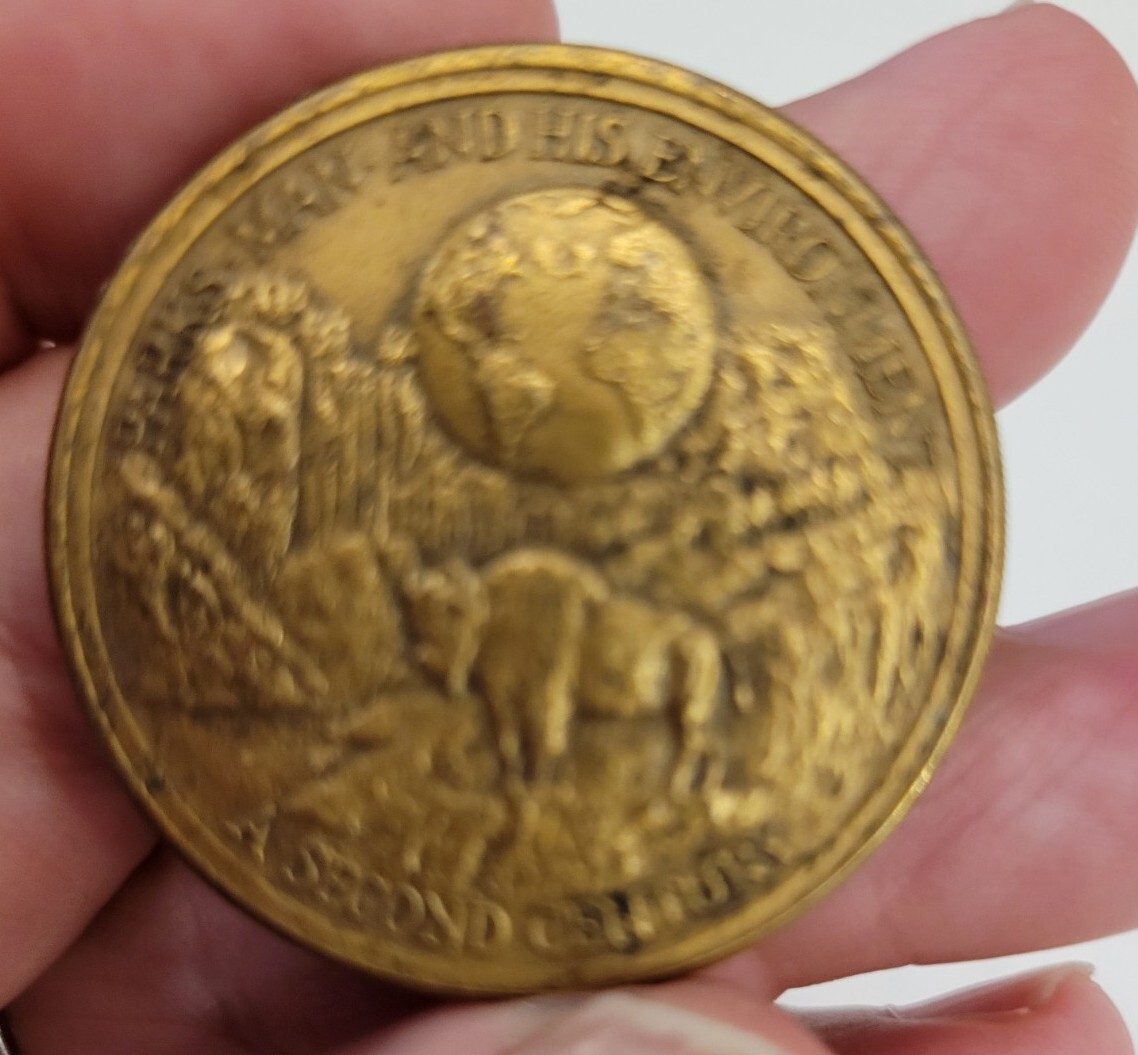 National Park Centennial 100 Years Brass Medal Coin 1872 – 1972 Old Faithful